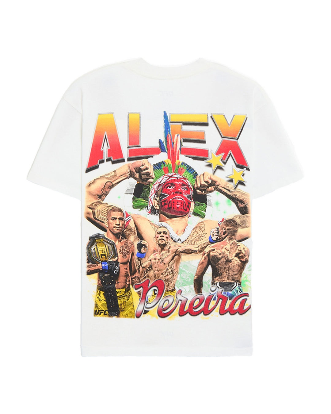 UFC OFFICIAL COLLECTION "POATAN PORTRAIT" TEE WHITE חולצת אלכס פריירה - תמונה 2
