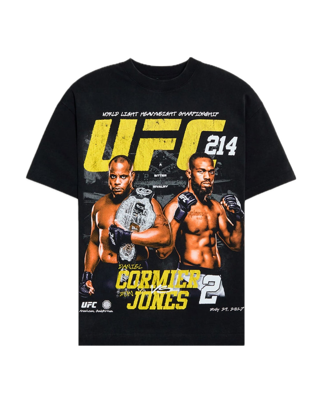 UFC OFFICIAL COLLECTION "RIVALRY 214" OVERSIZED TEE BLACK חולצת דניאל קורמייה וג'ון ג'ונס - תמונה 1
