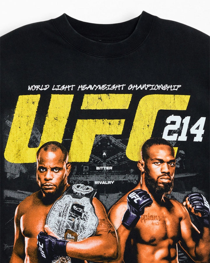 UFC OFFICIAL COLLECTION "RIVALRY 214" OVERSIZED TEE BLACK חולצת דניאל קורמייה וג'ון ג'ונס - תמונה 2