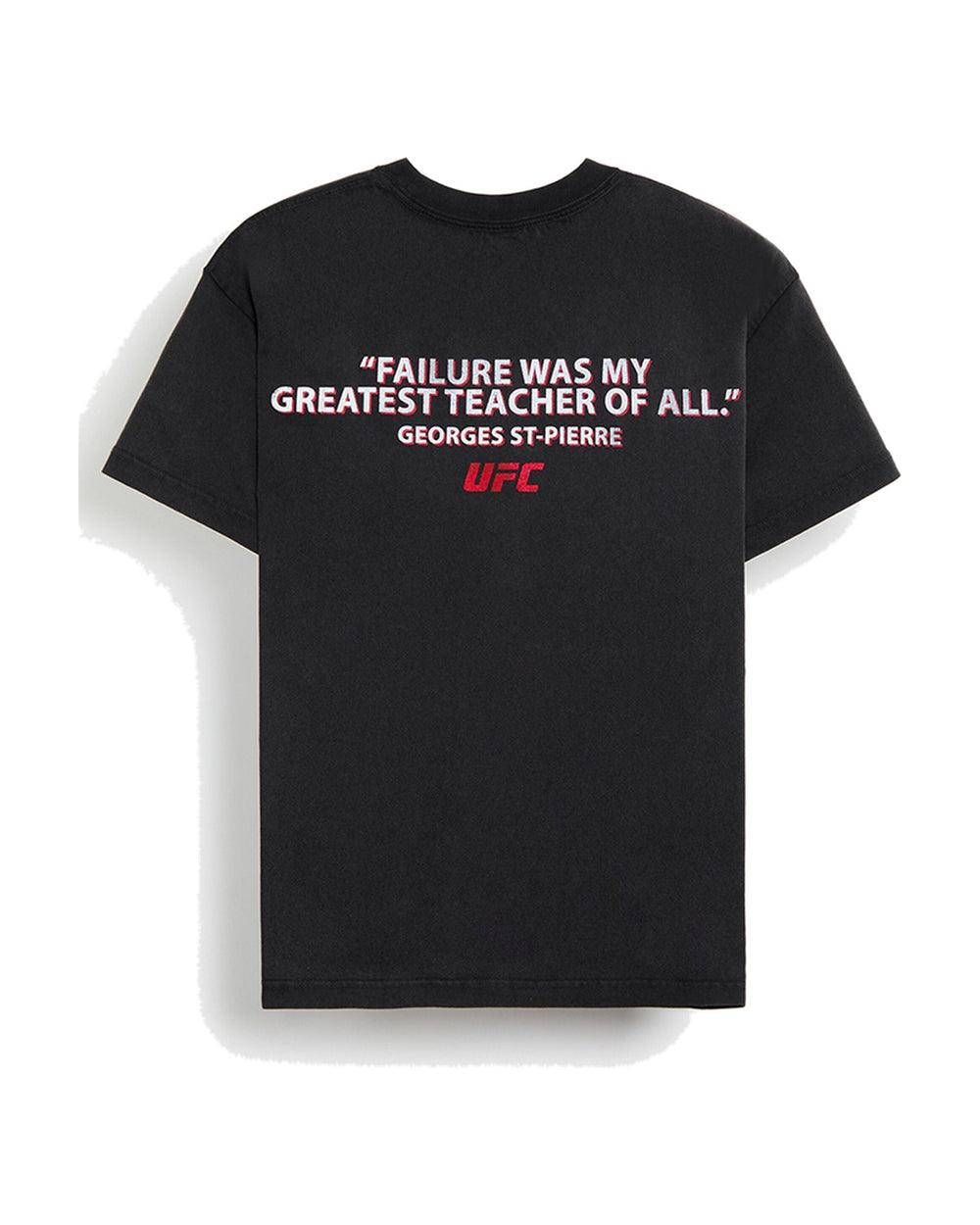 UFC OFFICIAL COLLECTION "RUSH" TEE WASHED BLACK חולצת ז'ורז' סן פייר
