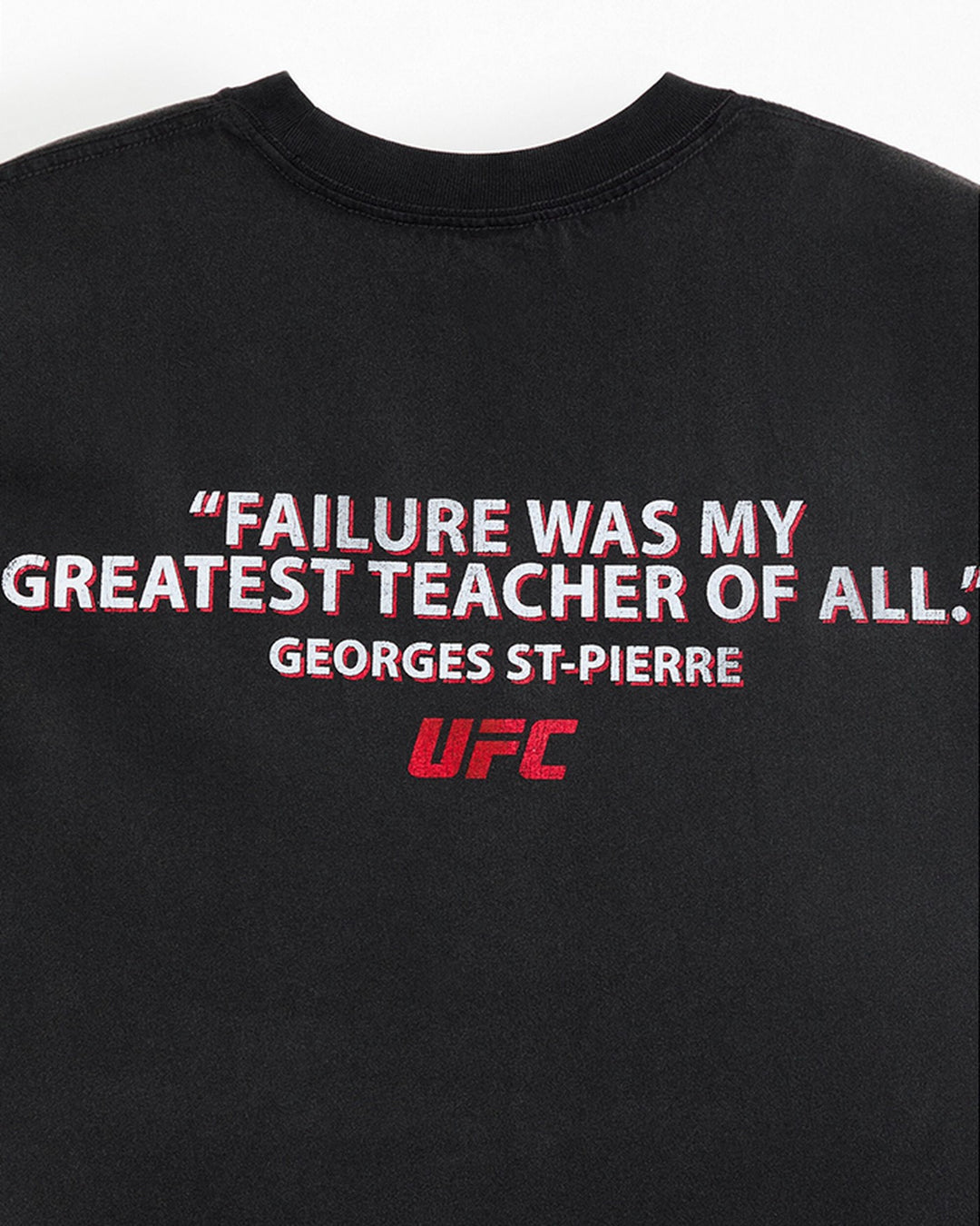 UFC OFFICIAL COLLECTION "RUSH" TEE WASHED BLACK חולצת ז'ורז' סן פייר
