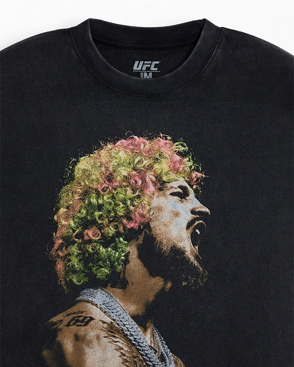 UFC OFFICIAL COLLECTION "SUGA" OVERSIZED TEE WASHED BLACK חולצת שון אומאלי