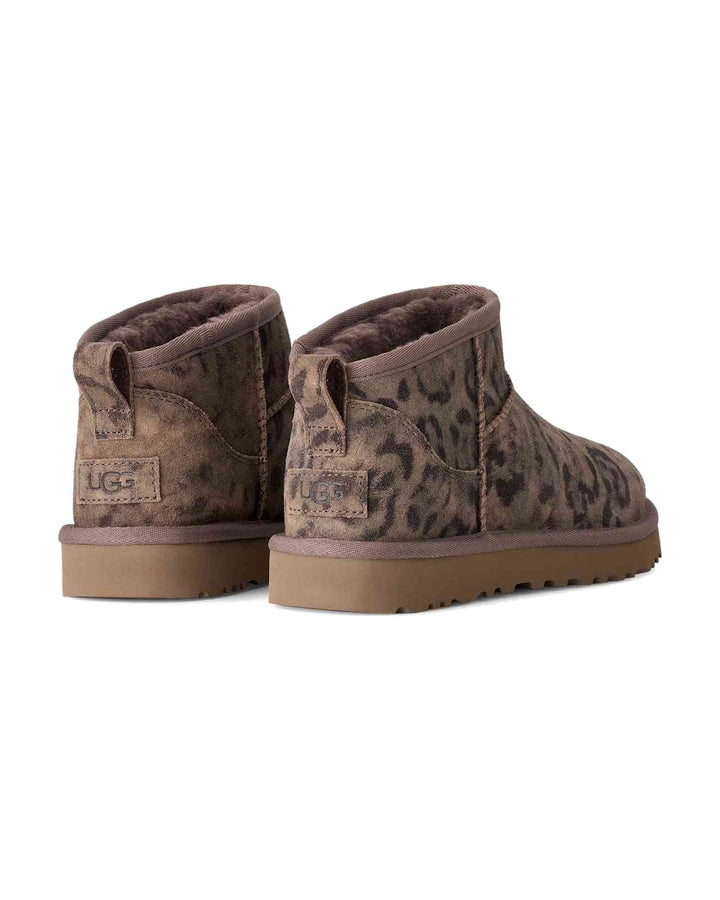 UGG WOMEN'S CLASSIC ULTRA MINI SPOTTED CHESTNUT