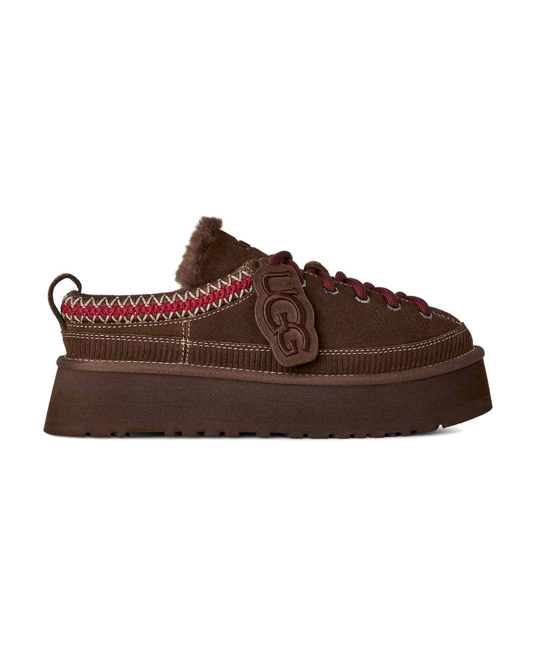 UGG WOMEN'S HERITAGE LACE-UP SLIPPER BURNT CEDAR