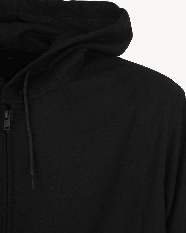 Y-3 MEN'S FLANNEL HOODED JACKET BLACK - ז׳קט פלנל עם כובע Y-3 שחור לגברים - תמונה 3
