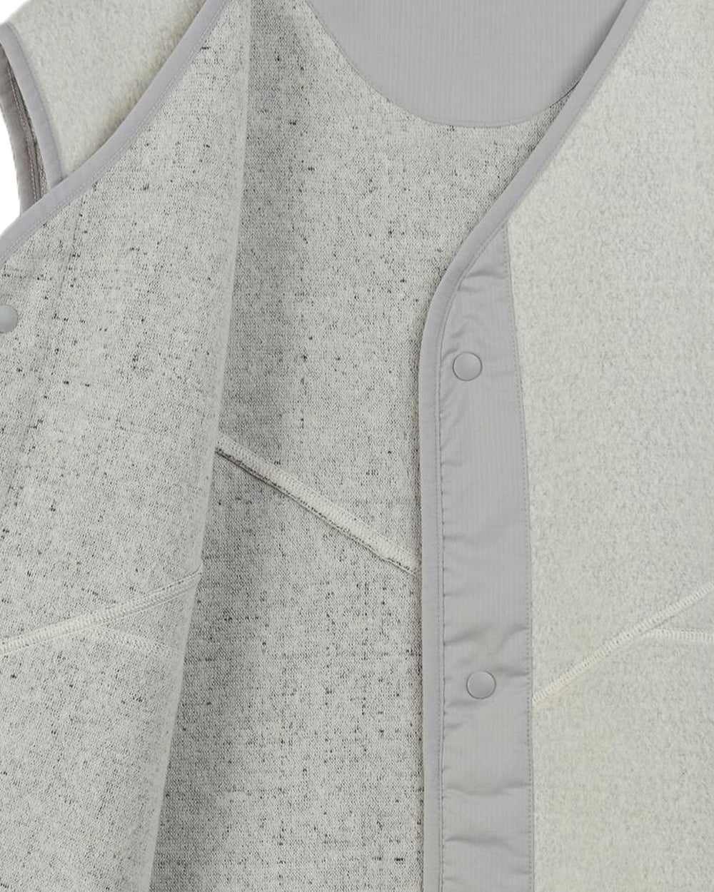 Y-3 UNISEX FLEECE VEST CORE WHITE - וסט פליס Y-3 לבן שבור יוניסקס - תמונה 2