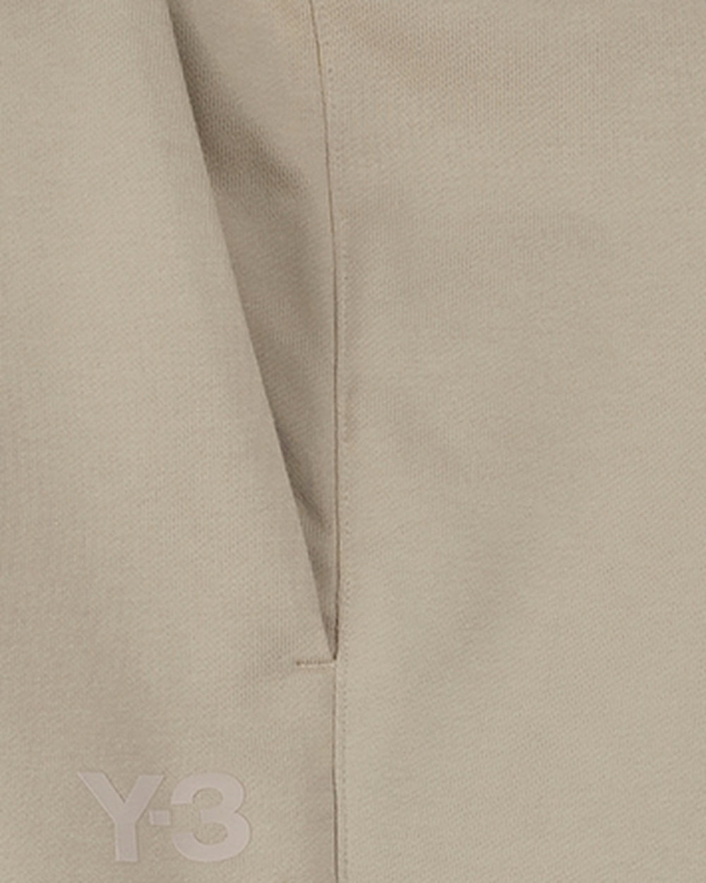 Y-3 MEN'S FRENCH TERRY CUFFED PANTS CLAY BROWN - מכנס טרנינג Y-3 בז׳ לגברים - תמונה 2