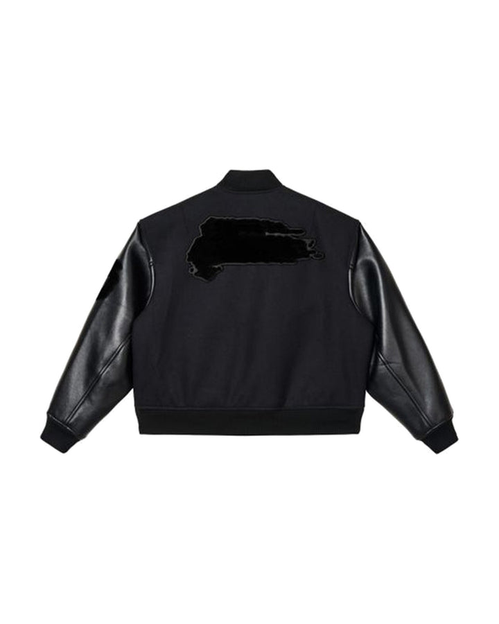 Y-3 UNISEX LETTERMAN JACKET BLACK - ג׳קט קולג׳ Y-3 לטרמן שחור יוניסקס - תמונה 2