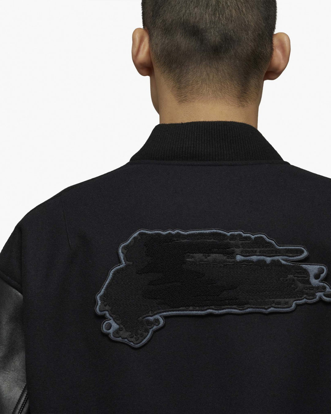 Y-3 UNISEX LETTERMAN JACKET BLACK - ג׳קט קולג׳ Y-3 לטרמן שחור יוניסקס - תמונה 3