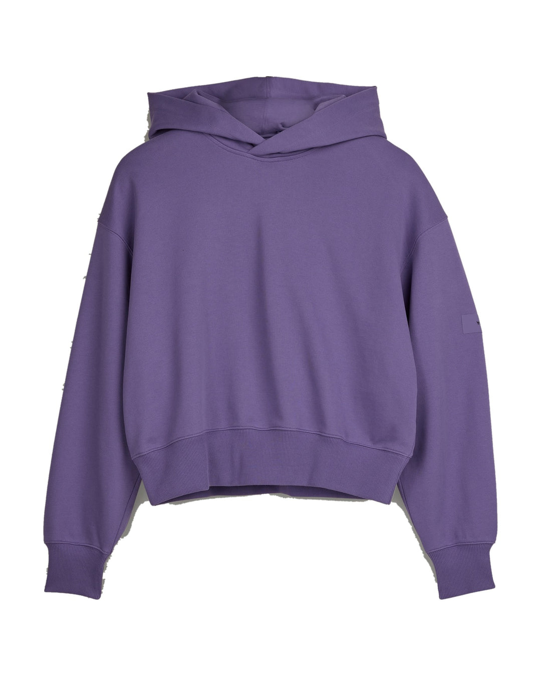 Y-3 WOMEN'S ORGANIC COTTON TERRY BOXY HOODIE TECH PURPLE - קפוצ׳ון קצר Y-3 סגול לנשים - תמונה 1