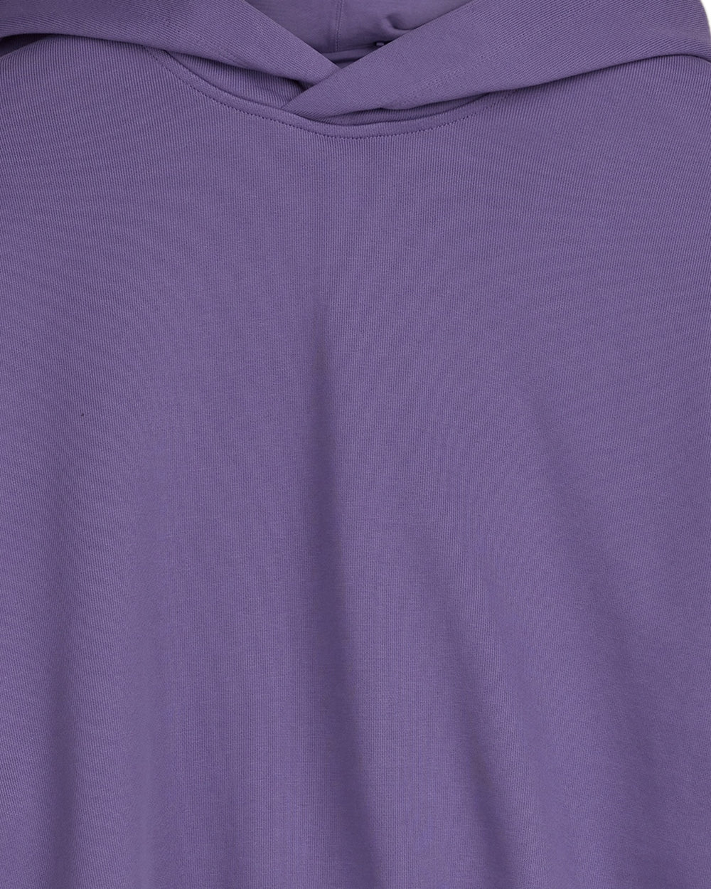 Y-3 WOMEN'S ORGANIC COTTON TERRY BOXY HOODIE TECH PURPLE - קפוצ׳ון קצר Y-3 סגול לנשים - תמונה 2