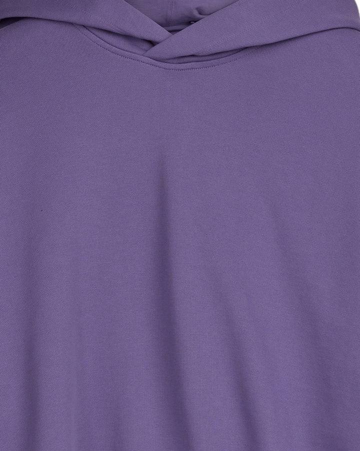 Y-3 WOMEN'S ORGANIC COTTON TERRY BOXY HOODIE TECH PURPLE - קפוצ׳ון קצר Y-3 סגול לנשים - תמונה 2