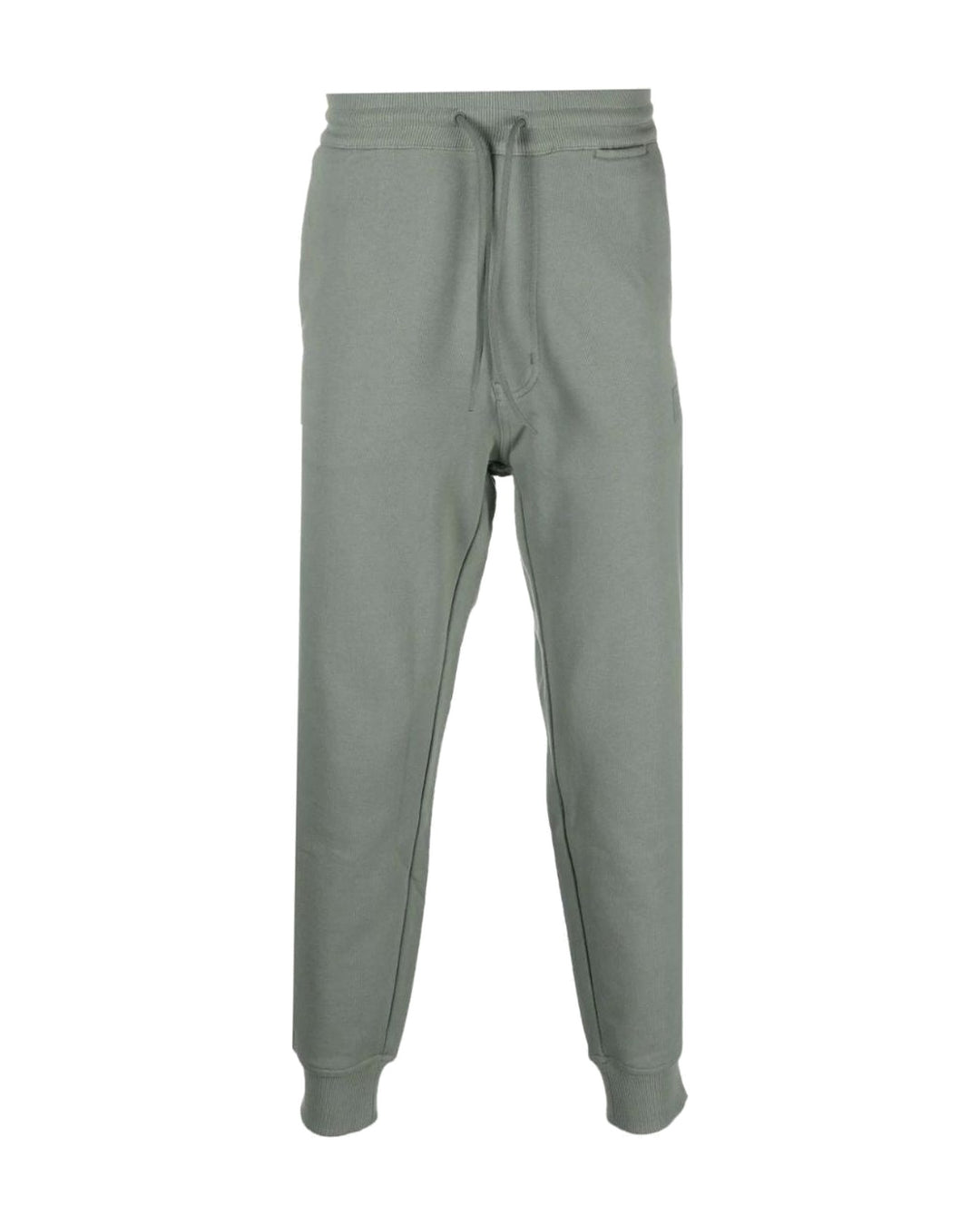 Y-3 MEN'S ORGANIC COTTON TERRY CUFFED PANTS STONE GREEN - מכנס טרנינג Y-3 ירוק אבן לגברים - תמונה 1