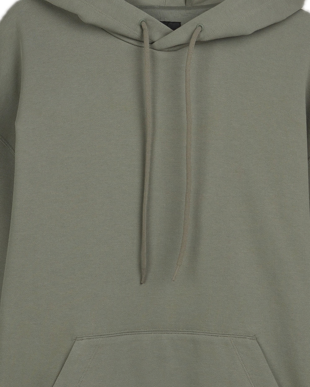 Y-3 UNISEX ORGANIC COTTON TERRY HOODIE STONE GREEN - קפוצ׳ון Y-3 ירוק אבן יוניסקס - תמונה 2