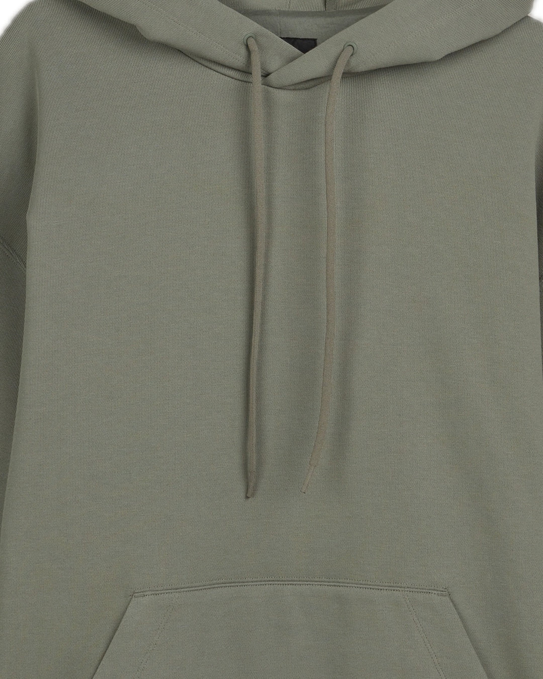 Y-3 UNISEX ORGANIC COTTON TERRY HOODIE STONE GREEN - קפוצ׳ון Y-3 ירוק אבן יוניסקס - תמונה 2