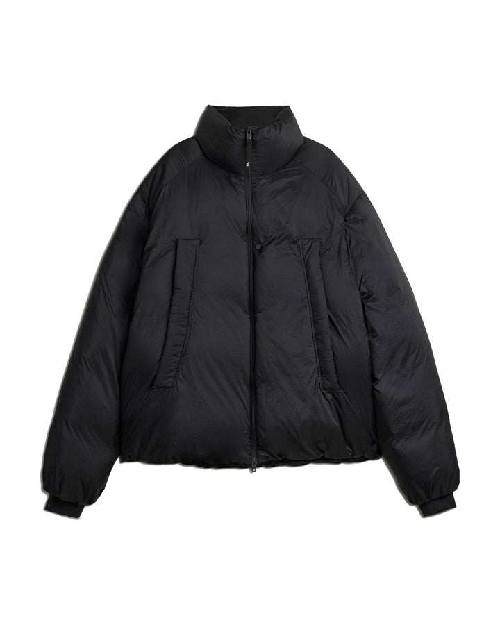 Y-3 MEN'S PUFFER JACKET BLACK - מעיל פוך Y-3 צווארון גבוה שחור לגברים - תמונה 1