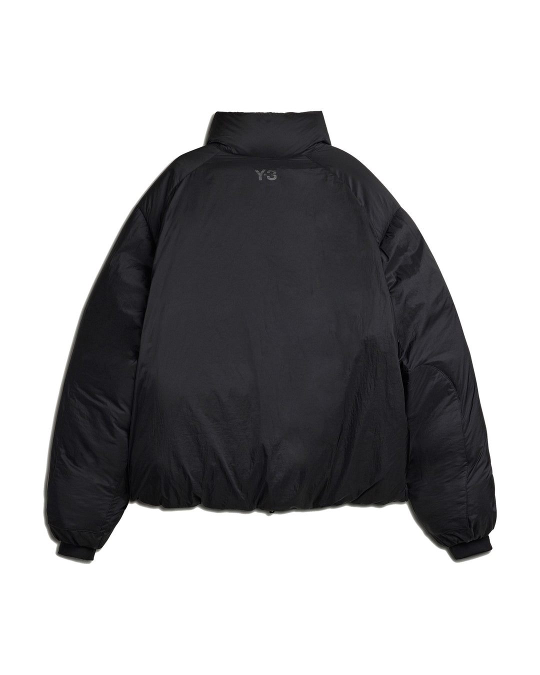 Y-3 MEN'S PUFFER JACKET BLACK - מעיל פוך Y-3 צווארון גבוה שחור לגברים - תמונה 2