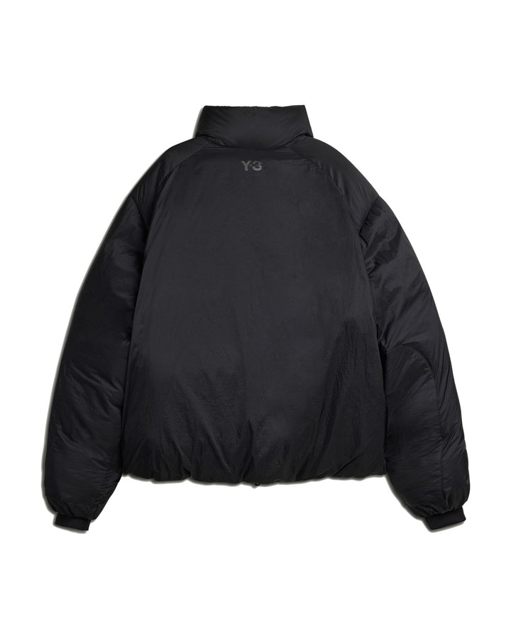 Y-3 MEN'S PUFFER JACKET BLACK - מעיל פוך Y-3 צווארון גבוה שחור לגברים - תמונה 2