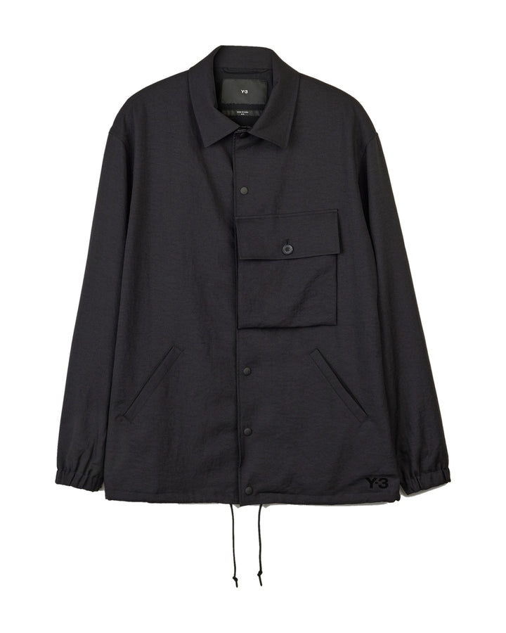 Y-3 MEN'S SPORT UNIFORM COACH JACKET BLACK - ג׳קט מאמן Y-3 שחור לגברים - תמונה 1